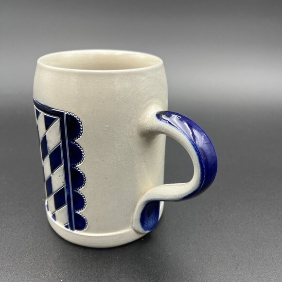 Vintage Goebel German Beer Stein M. Salzglasur W. Germany Blue Salt Glaze 5 in - Picture 5 of 10